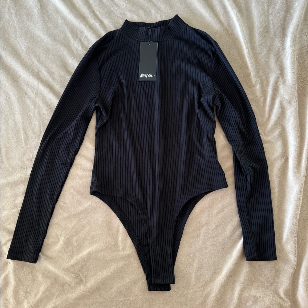 Nasty gal, long sleeve bodysuit with open back